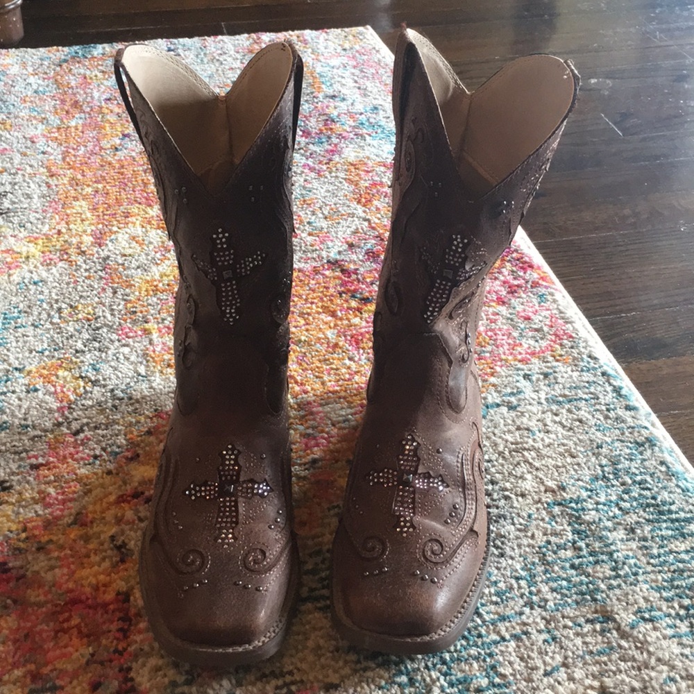 Roper Girl Cowgirl Brown Boots